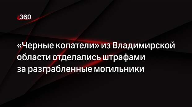 «Черные копатели» из Владимирской области отделались штрафами за разграбленные могильники