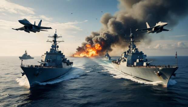 Война начнётся через 48 часов: Путин и Си выводят боевые корабли, чтобы сбивать американские ракеты?