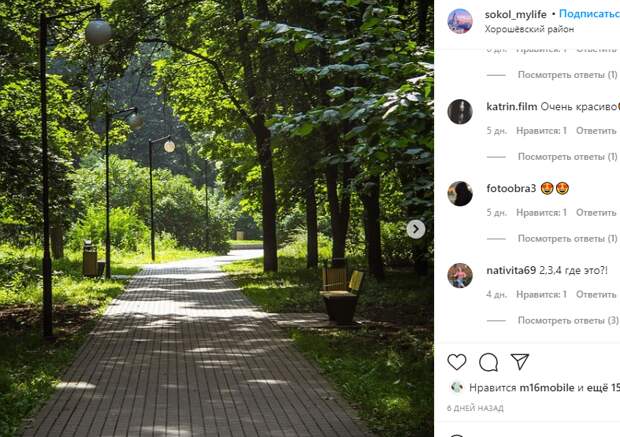 Фото дня: тихие аллеи Хорошевки
