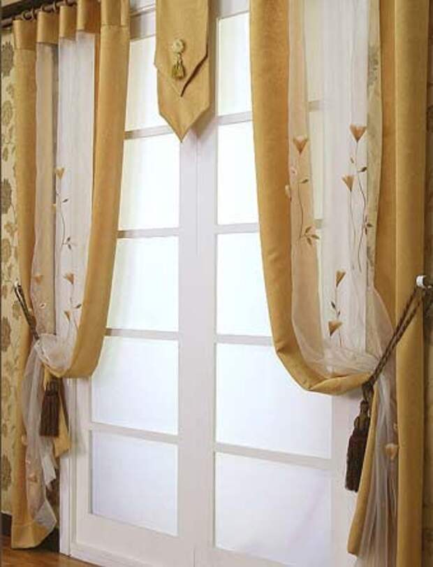 модные японские шторы с прозрачной серединой классический вариант