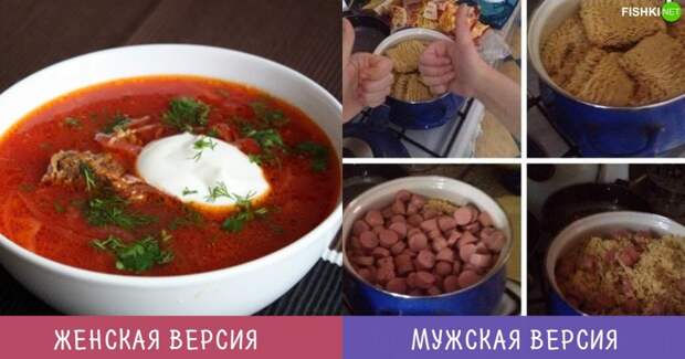 Готовим борщ Разногласия, женщины, мужчины, сравнение