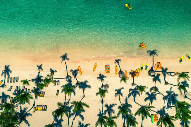 Тропический пляж в Доминиканской Республике