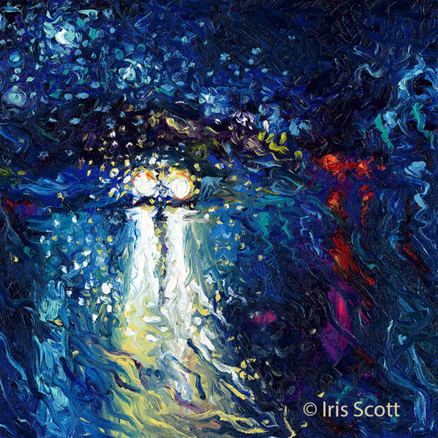 Пальцы вместо кисти художницы Айрис Скотт (Iris Scott)