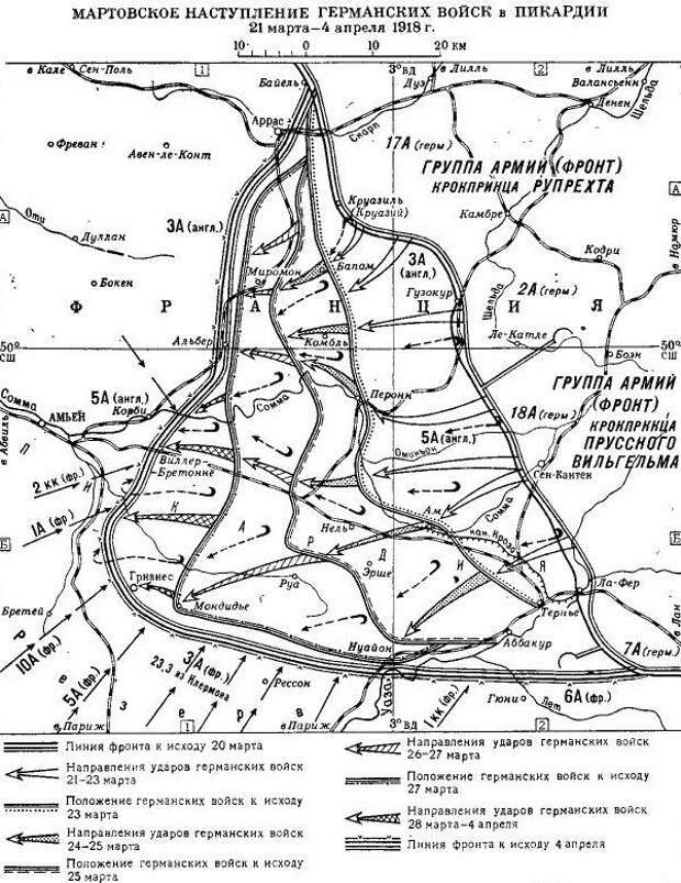 Наступление немецких войск. Весеннее наступление Германии 1918 карта. Наступление германских войск 1918. Мартовское наступление 1918. Операция Михаэль 1918.