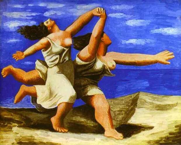 Пабло Пикассо. Женщины, бегущие по пляжу. 1922 год