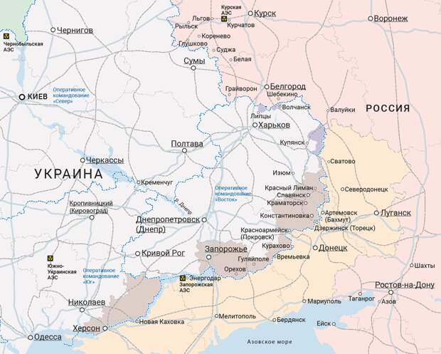 Карта боевых действий СВО на Украине на сегодня