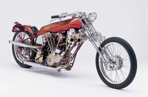 1977 год. Untouchable – первый кастом-байк Арлена Несса. Основан на Harley-Davidson Knucklehead 1963 года, купленном Арленом за $300.