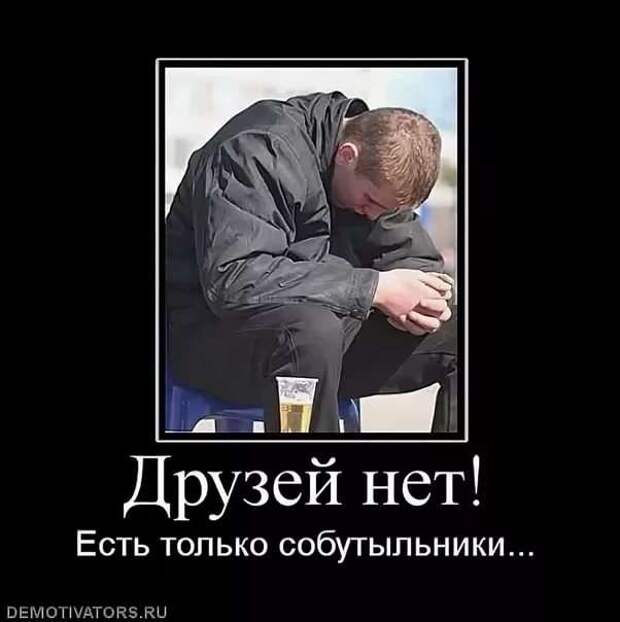 Нет и не было друзей. Нет друзей. У меня нет друзей. Демотиватор собутыльники. Собутыльник прикол.