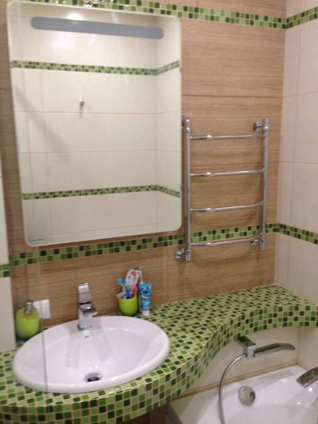 Душ и ванная на 3 кв м