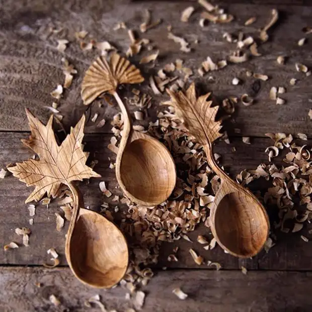 Красивые деревянные ложки Джайлса Ньюмана