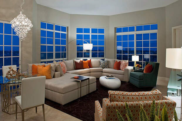 Интерьер гостиной от Garrison Hullinger Interiors