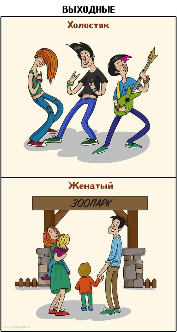 До и после свадьбы (9 фото)