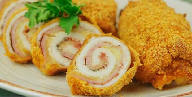 Рулет с КУРИЦЕЙ и СЫРОМ — вкусный и красивый