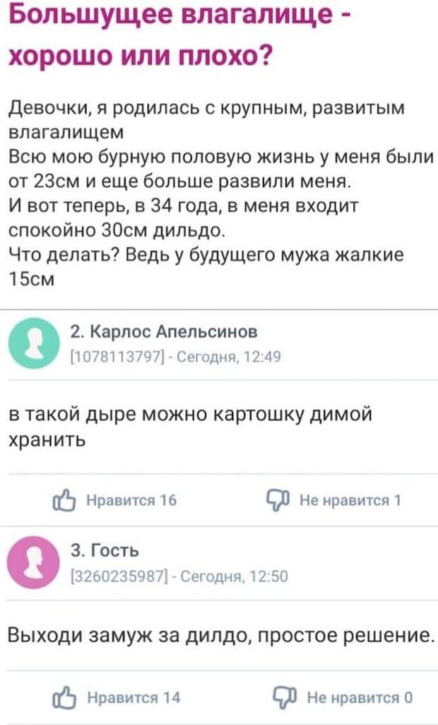 вопрос про влагалище