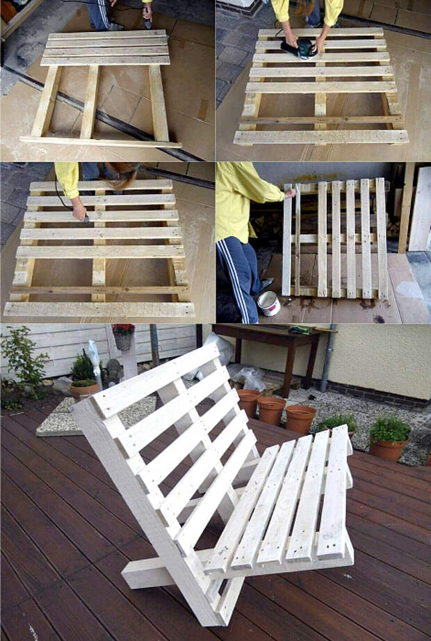 Уличная скамья. | Фото: DIY & Crafts. Уличная скамья. | Фото: DIY & Crafts.