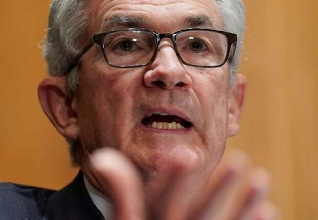 FILE PHOTO: Federal Reserve Chair Jerome Powell testifies before a Senate Banking, Housing and Urban Affairs Committee hearing on "The Semiannual Monetary Policy Report to the Congress" on Capitol Hill in Washington, U.S., July 15, 2021. REUTERS/Kevin Lamarque/File Photo