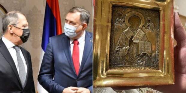 Выяснена история и стоимость скандальной иконы, подаренной Лаврову