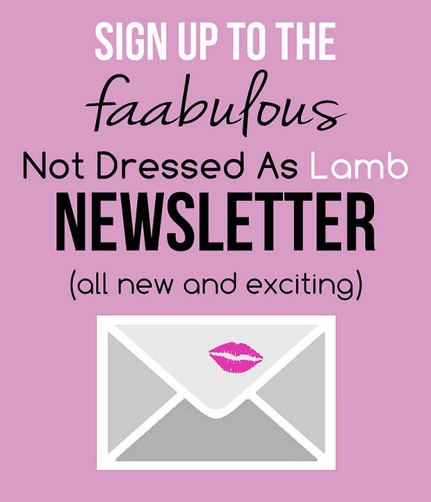 Not Dressed As Lamb newsletter sign up