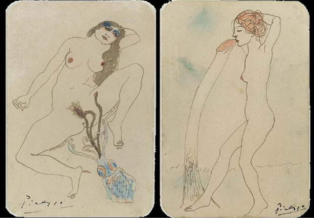 Пабло Пикассо. Два эротических рисунка. 1903 год