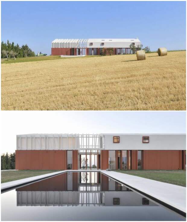 Необычные архитектурные формы загородной резиденции Border Crossing House (Италия). 