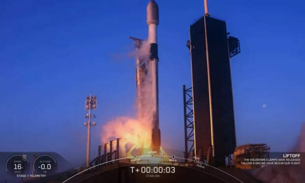 SpaceX вывела на орбиту очередную партию спутников Starlink и посадила первую ступень ракеты Falcon 9