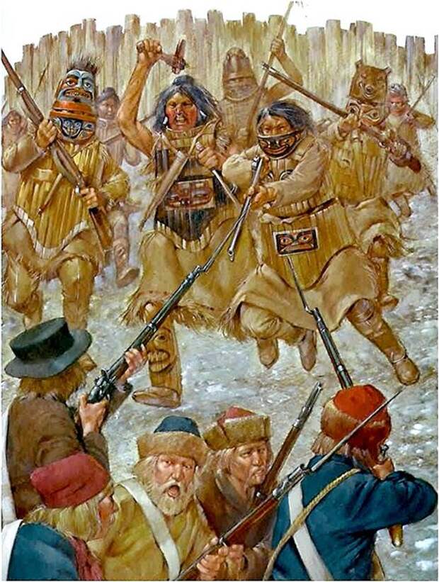 Индейцы в бою.