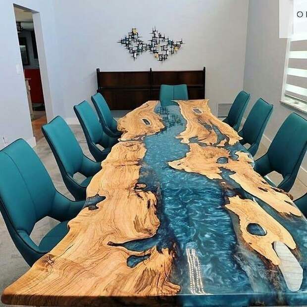 Самые красивые столы со смолой