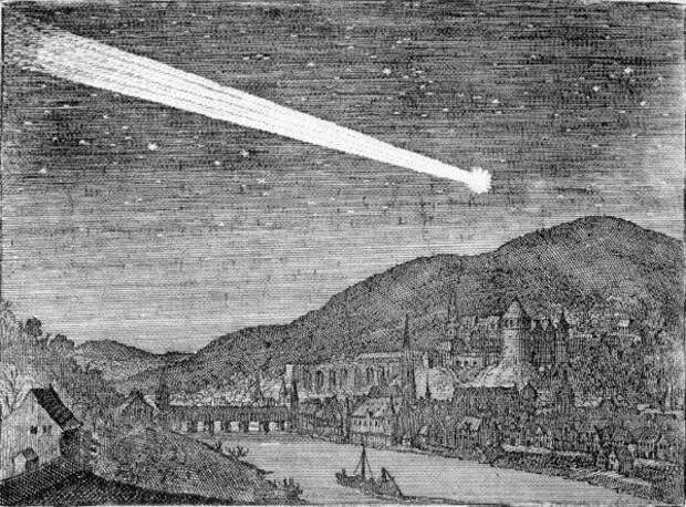 Комета 1618 года над Гейдельбергом (Германия)