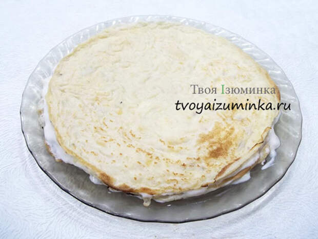 Собирание блинного торта