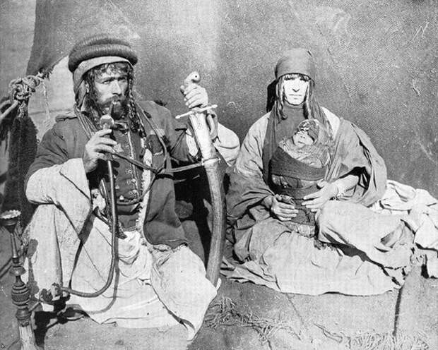 Бедуинская семья... Сирия, 1893 год интересные фото, история