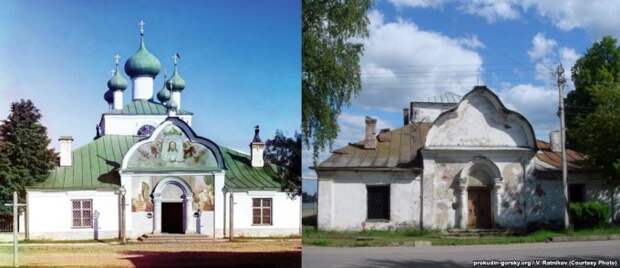 Церковь в Новой Ладоге, 1909/наши дни было и стало, прокудин-горский, фотографии