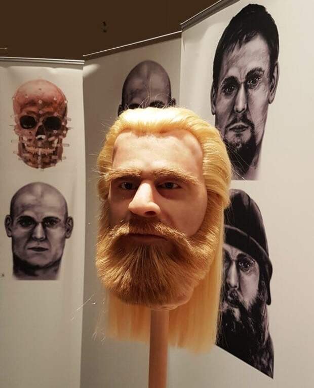 Реконструкция по черепу лица германского воина эпохи Меровингов.