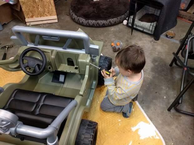 Джип для трехлетнего сынишки детская машинка, машинка, своими руками, тюнинг