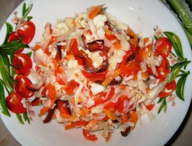 Вкусная маринованная капуста с болгарским перцем 