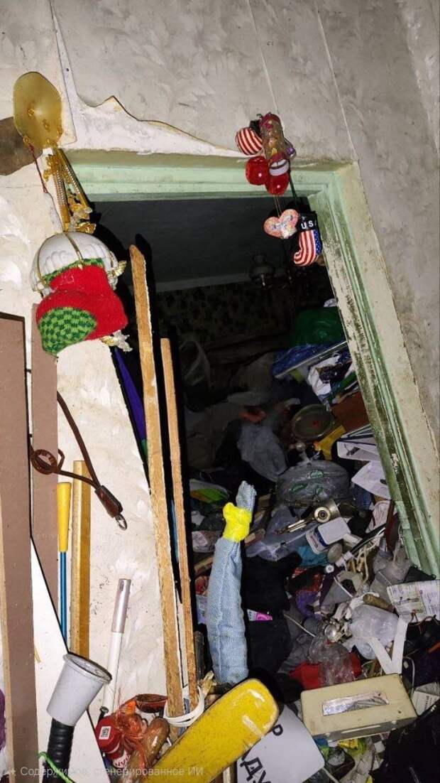Свалка мусора в одной из квартир на ул. Бирюзова, 61 https://t.me/webmoney_dn/314763