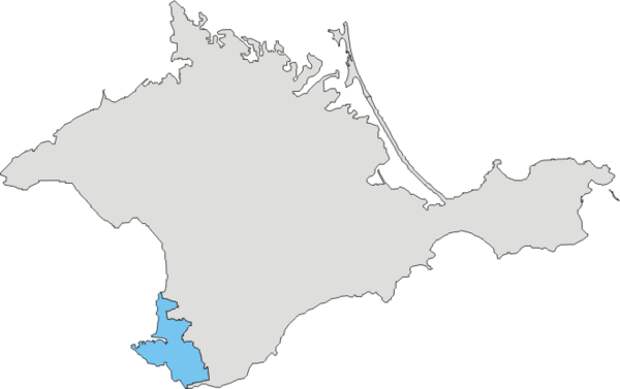На изображении Википедии красуется территория Севастополя на картографической местности полуострова.
