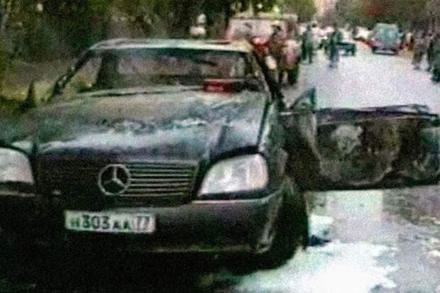 Взорванный Mercedes Сергея Тимофеева (Сильвестра)