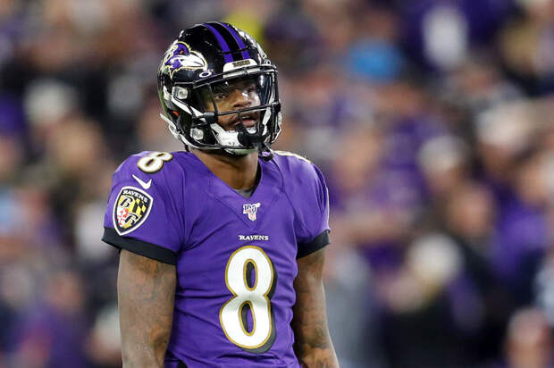 Lamar Jackson looks disappointed