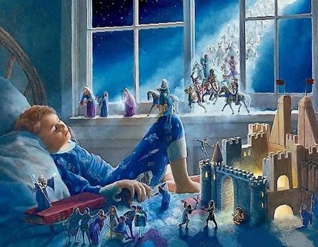 Когда дети спят - к ним в окна залетают любимые сказки