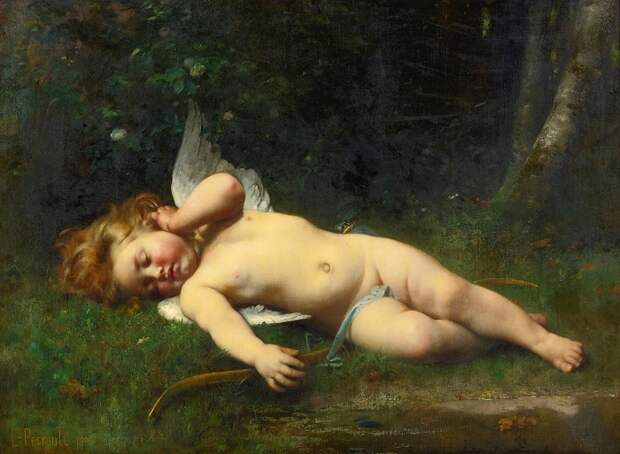 Спящий херувим (Sleeping Cherub). (1880). Автор: Leon Bazile Perrault. Спящий херувим (Sleeping Cherub). (1880). Автор: Leon Bazile Perrault.