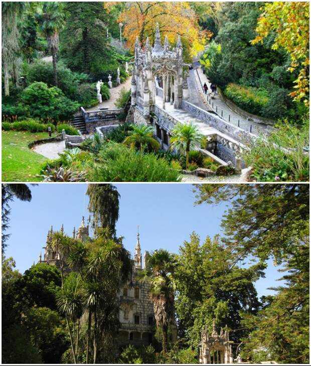 Вокруг дворца разбит живописный парк с мистическим подтекстом (Quinta da Regaleira, Синтра). Вокруг дворца разбит живописный парк с мистическим подтекстом (Quinta da Regaleira, Синтра).