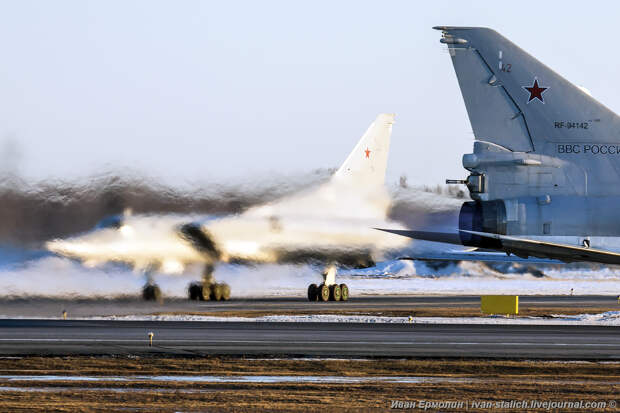 Работа ракетоносцев Ту-22М3