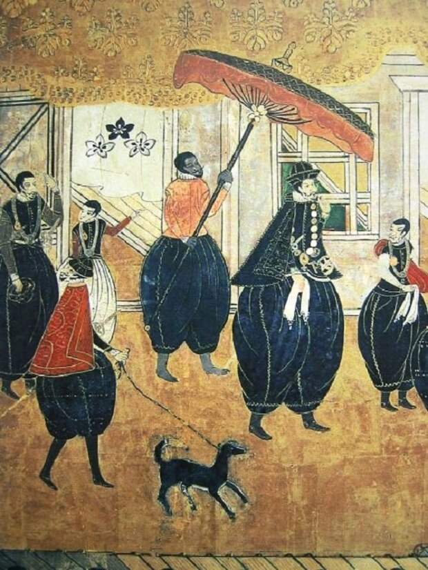 Иезуиты и прислуживающий им раб Ясуке. | Фото: thevintagenews.com.