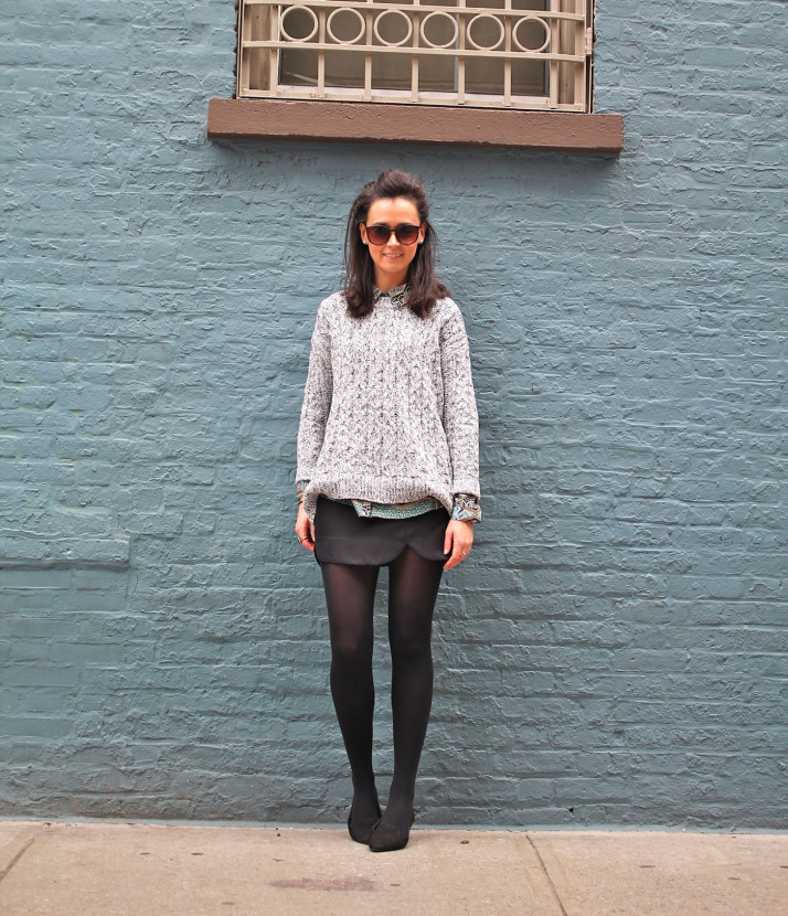 New York Style Grey Knit Sweater 6