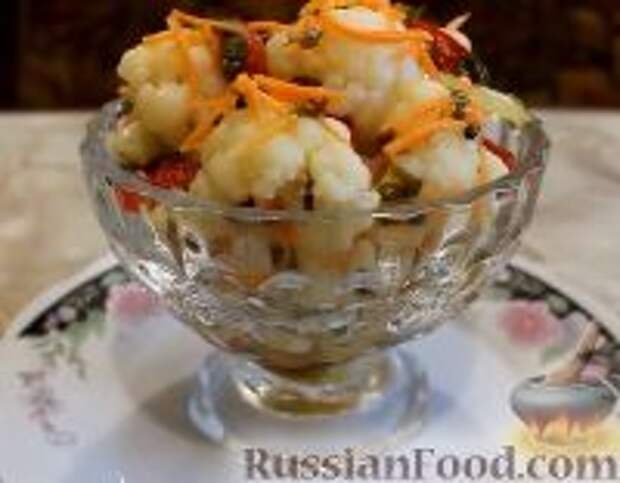 Фото к рецепту: Цветная капуста по-корейски