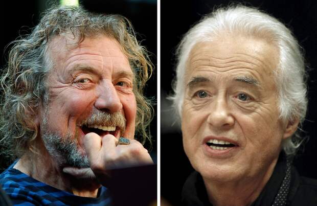 Основатели группы Led Zeppelin Джимми Пейдж и Роберт Плант