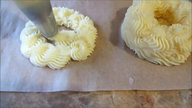 Картофельные гнезда с начинкой Вкусно, Просто, Приготовление, Рецепт, Картофельные гнезда, Другая кухня, Видео рецепт, Длиннопост, Еда, Видео