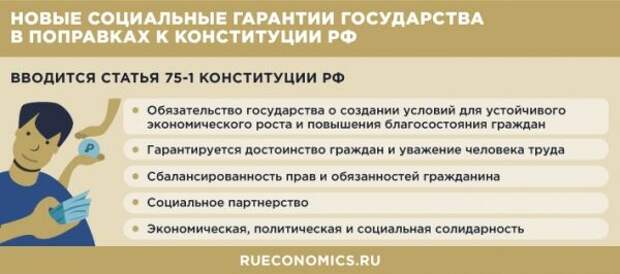 Рост экономики и доходов граждан становится конституционной нормой РФ