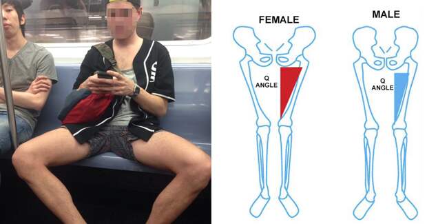 Guy Explains Why Manspreading Is Perfectly Normal Using Science