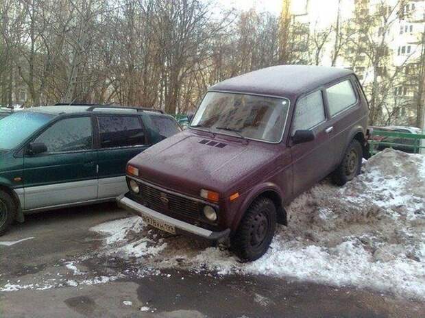 Когда нет проблем с парковкой внедрожник, джип, парковка